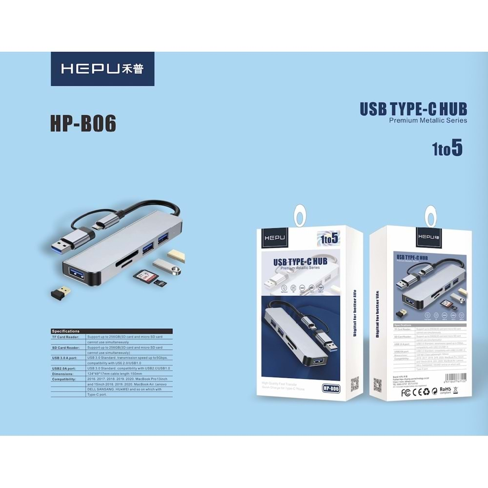 HEPU USB HUB HP B07 1 to 5