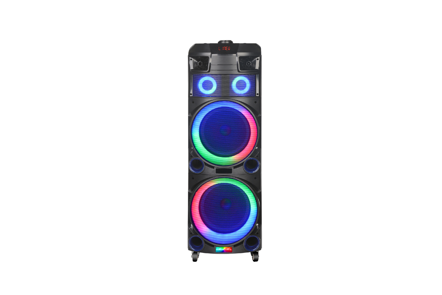 HEPU HP 910 Taşınabilir Şarjlı Bluetooth Hoparlör 80 Rms 2*10 İnc Woofer Karaoke Mikrafon