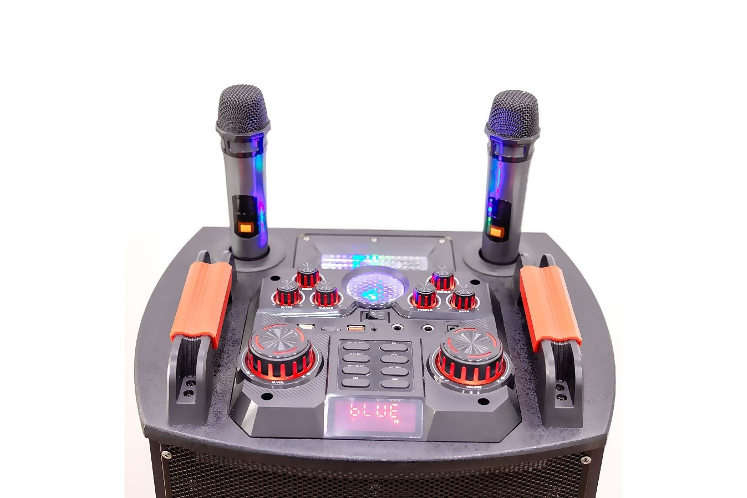 HEPU HP 916 Taşınabilir Şarjlı Bluetooth Büyük Boy Parti Hoparlörü 100w Rms 2*12 inc Woofer Karaoke Mikrafon