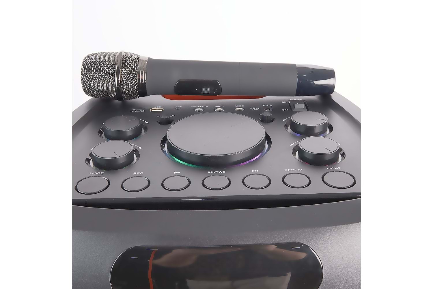 HEPU HP 940 Taşınabilir Şarjlı Bluetooth Hoparlör 80 w Rms 2*10 İnc Woofer Extra Bass Karaoke Mikrafon