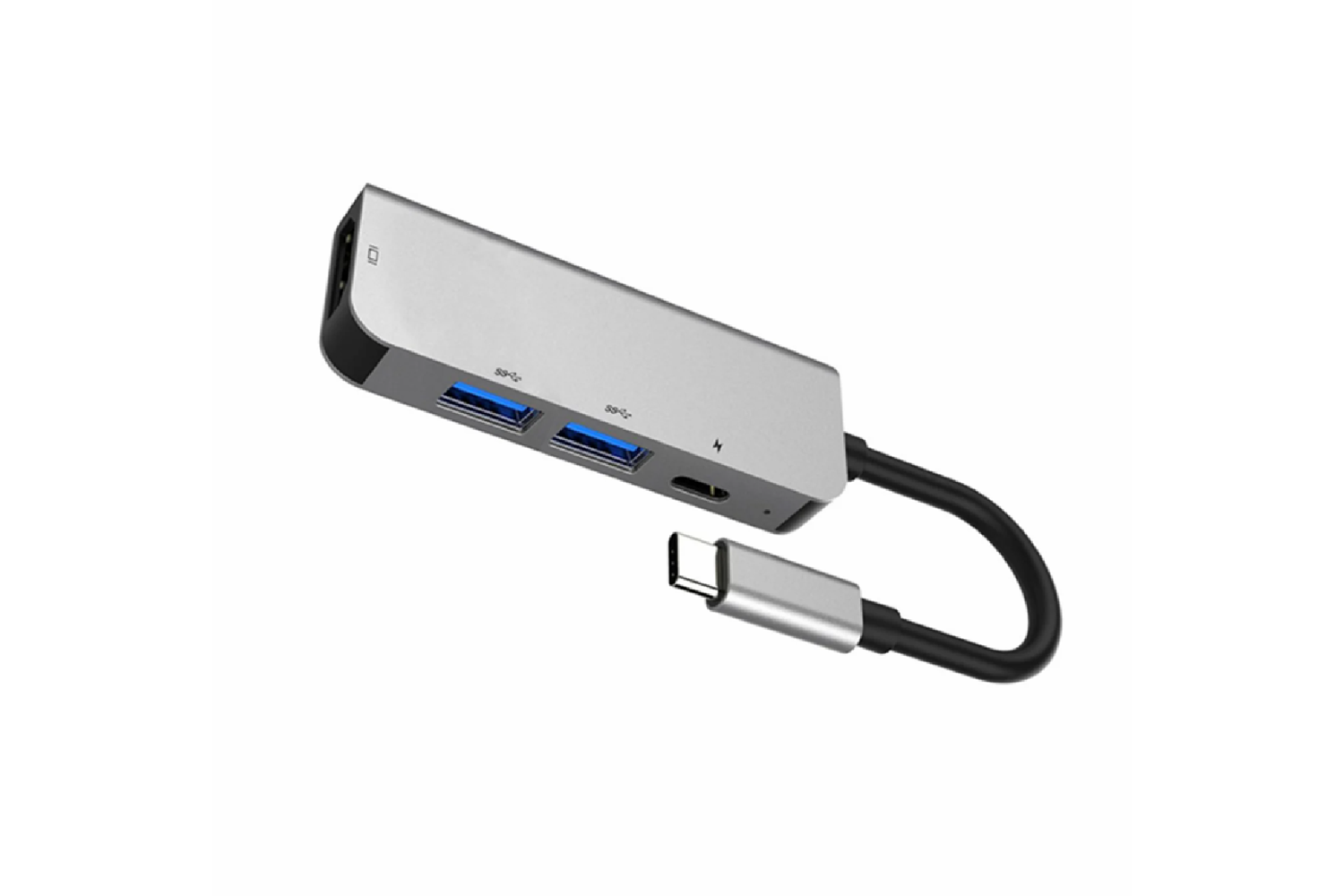 HEPU HP-B19 USB-C Çoklayıcı HUB – 2x USB 3.0 + HDMI + Type-C PD Girişli Alüminyum Gövde