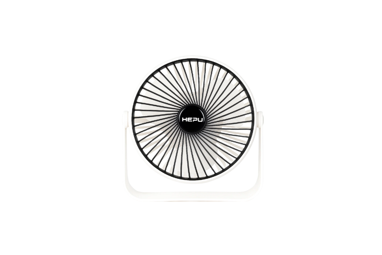 HEPU HP-F02 USB Şarjlı Sessiz Masaüstü Mini Fan – 360° Dönebilen Gövde, 3 Kademeli