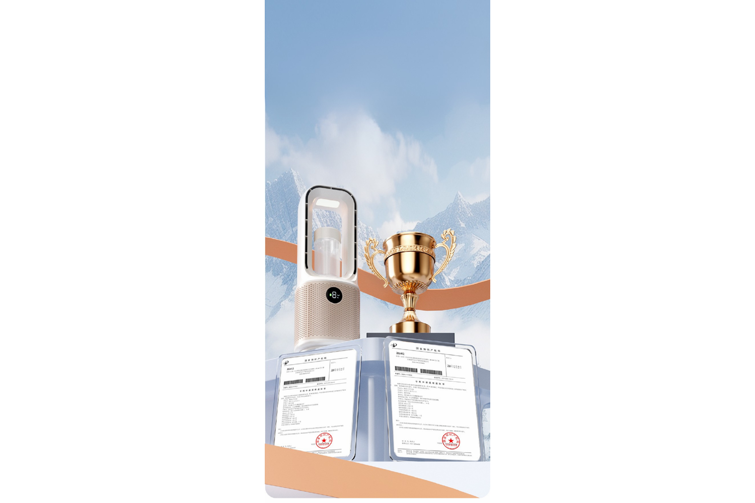 HEPU HP-F27 Sessiz Pervanesiz USB Şarjlı Masaüstü Fan – Dahili Su Hazneli Buharlı Serinletici, Dijital Göstergeli