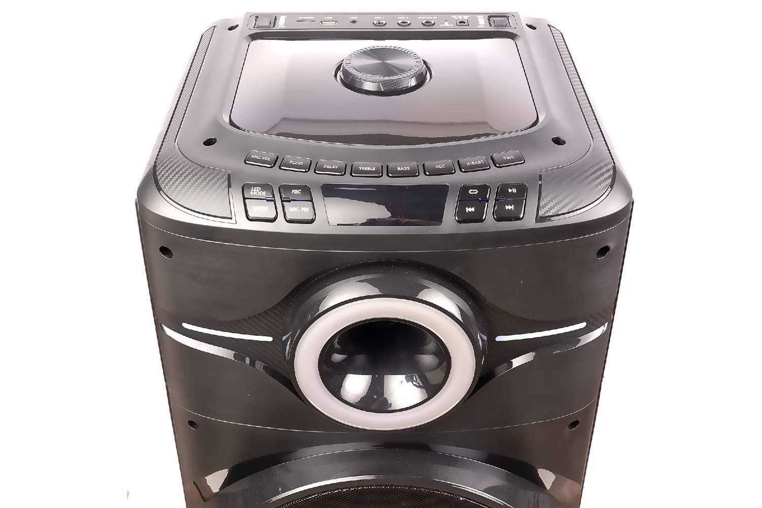 HEPU HP-922 RGB Işıklı Tekerlekli Partybox Hoparlör – 80W Güç + 2 Kablosuz Mikrofon + Kumandalı