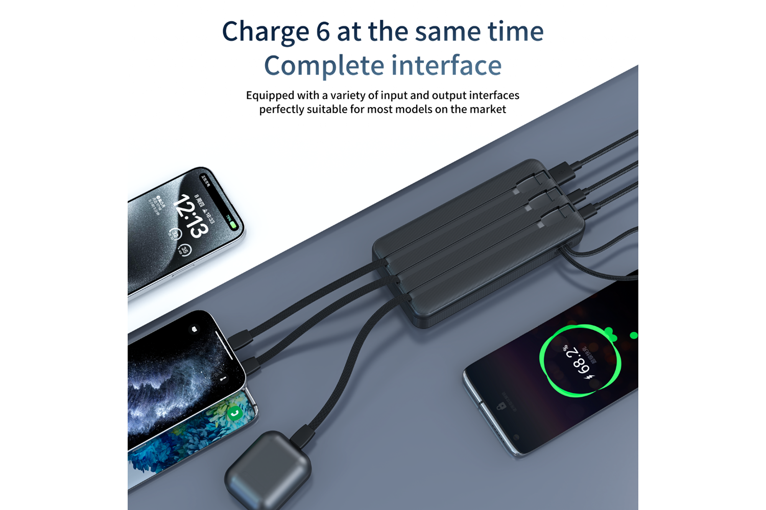 HEPU HP-251 – 10.000 mAh 22.5W Hızlı Şarj Powerbank (Type-C + iOS + Micro Entegre Kablo)