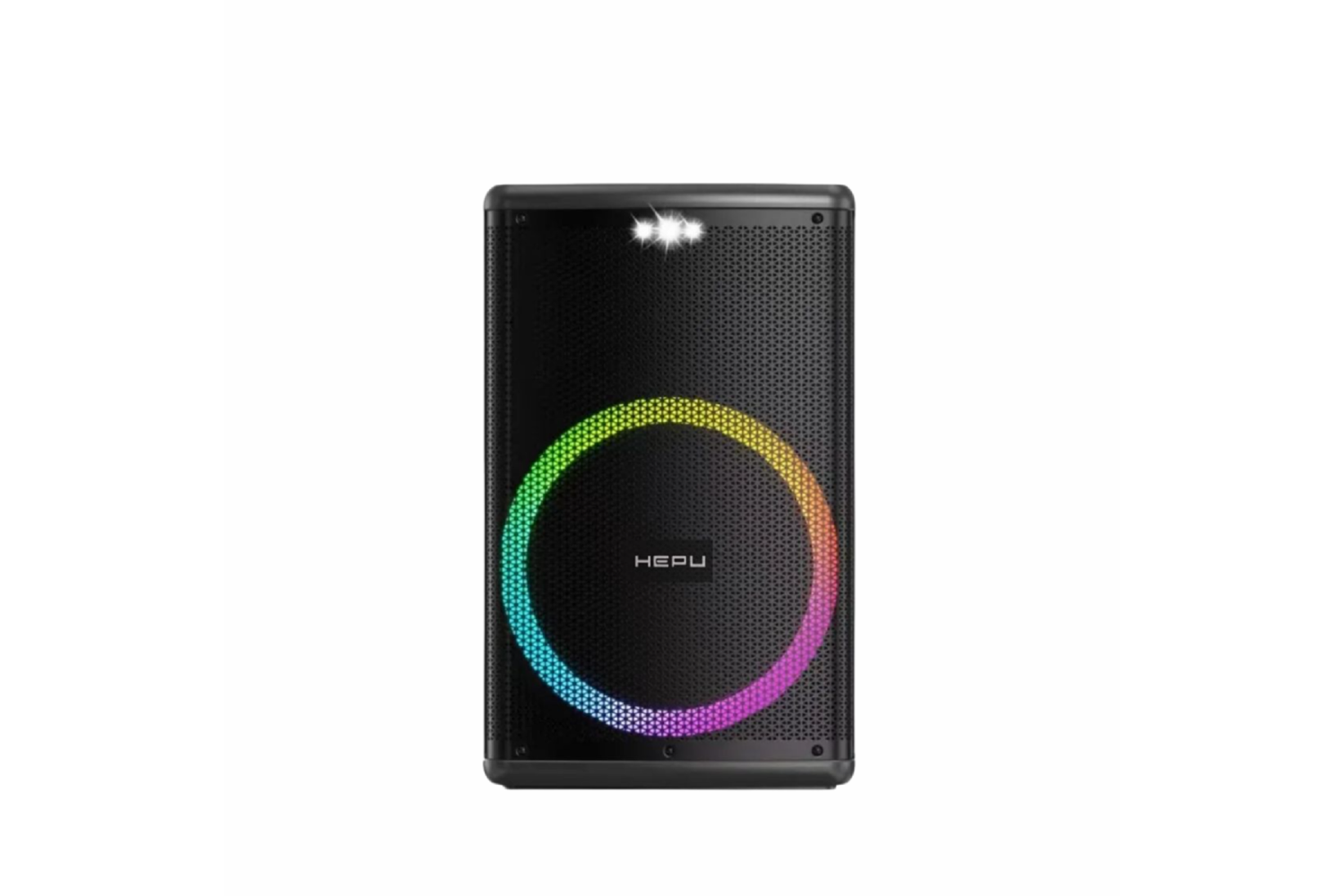 HEPU HP-101 Profesyonel Bluetooth Hoparlör – 15” Woofer, RGB Işıklar, Kablosuz Mikrofonlu, Taşınabilir Tasarım