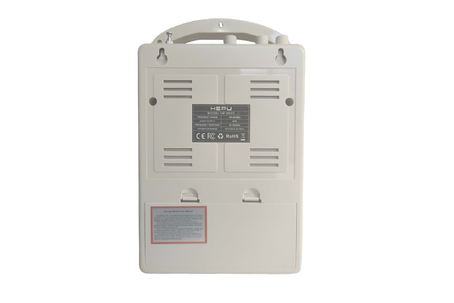 HEPU HP-M004 – 60W Şarjlı Mevlüt Anfi Seti (Kablosuz + Kablolu Mikrofonlu)