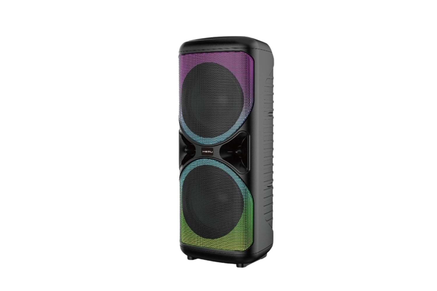 HEPU HP-985 Partybox Bluetooth Hoparlör – 2×6.5” Hoparlör, 20W Güç, RGB Işık, TWS Destekli
