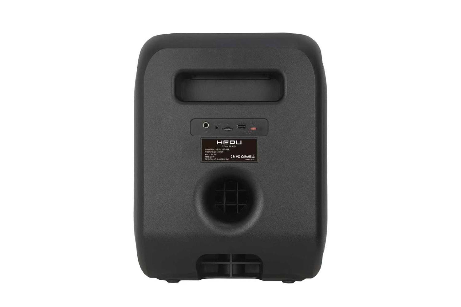 HEPU HP-988 Titan Series Taşınabilir Bluetooth Hoparlör – 8” Hoparlör, RMS 30W, Extra Bass, TWS Destekli