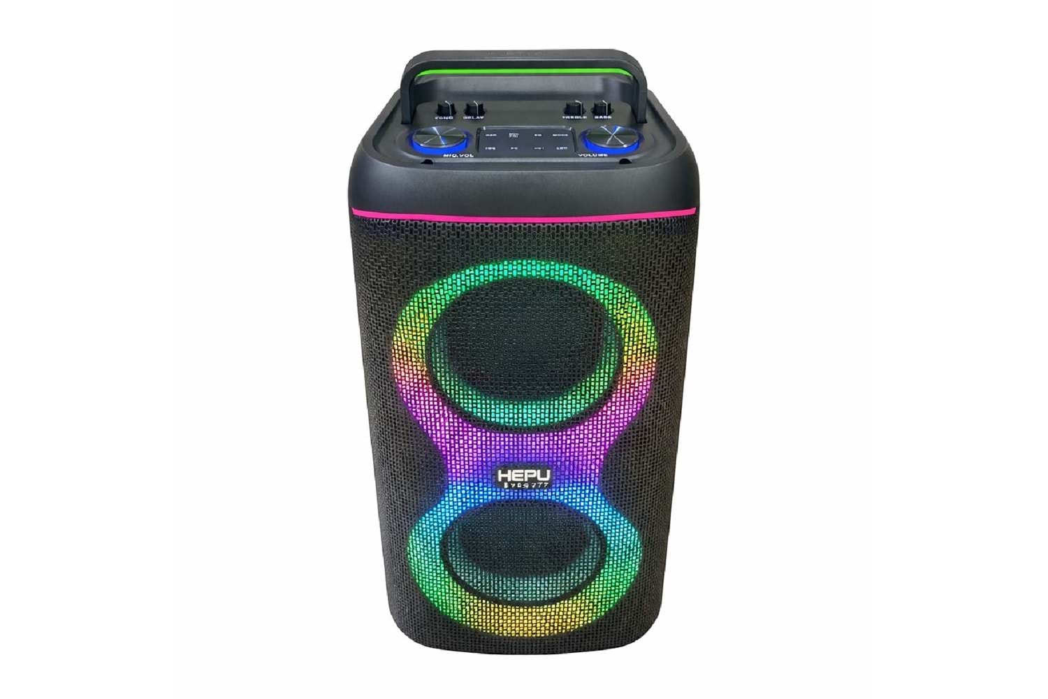 HEPU HP-S60 Partybox Bluetooth Hoparlör – 2×6.5” Hoparlör, 30W Güç RGB Işık