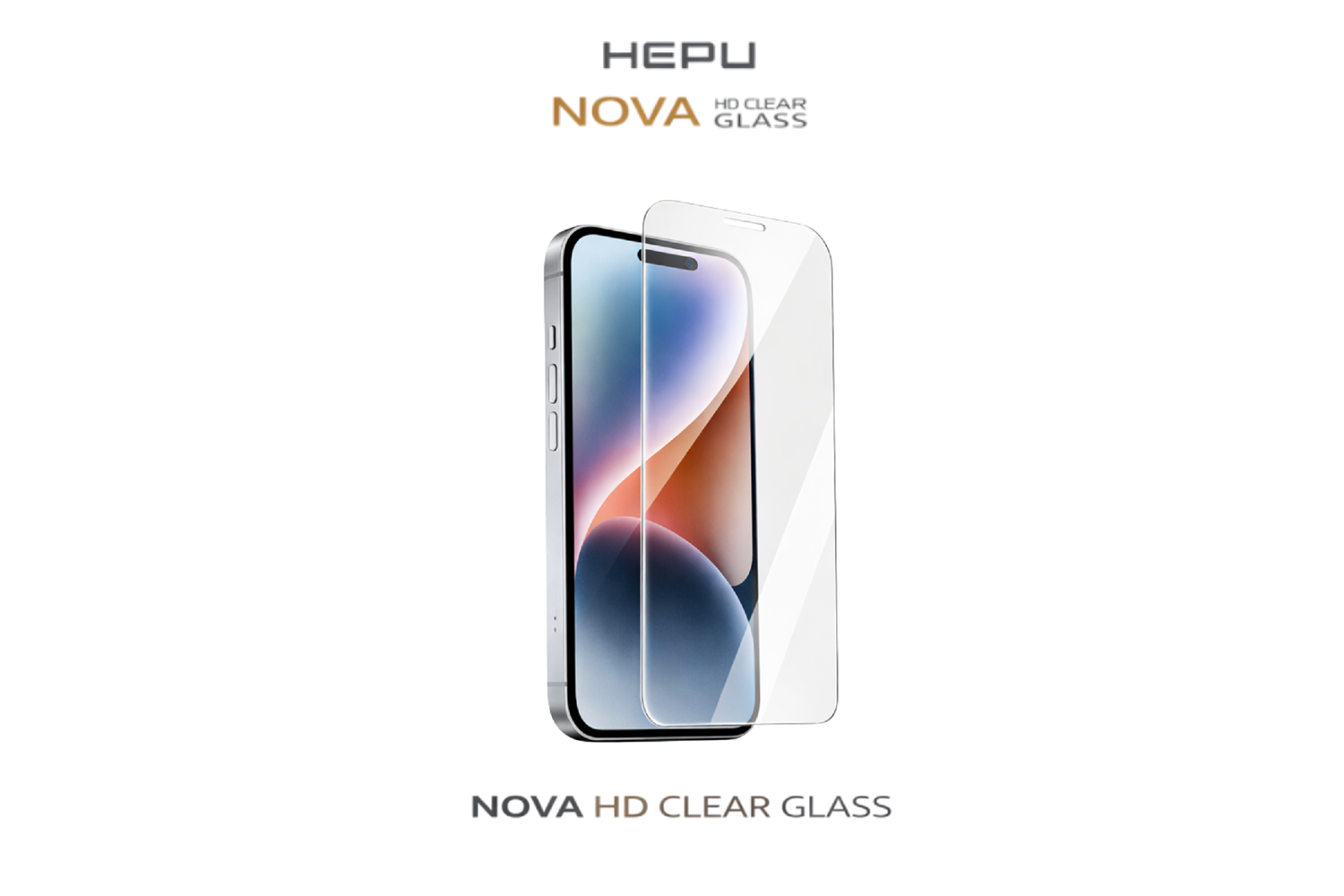 HEPU NOVA HD Clear Temperli Cam Ekran Koruyucu – iPhone 15 Pro Max Uyumlu