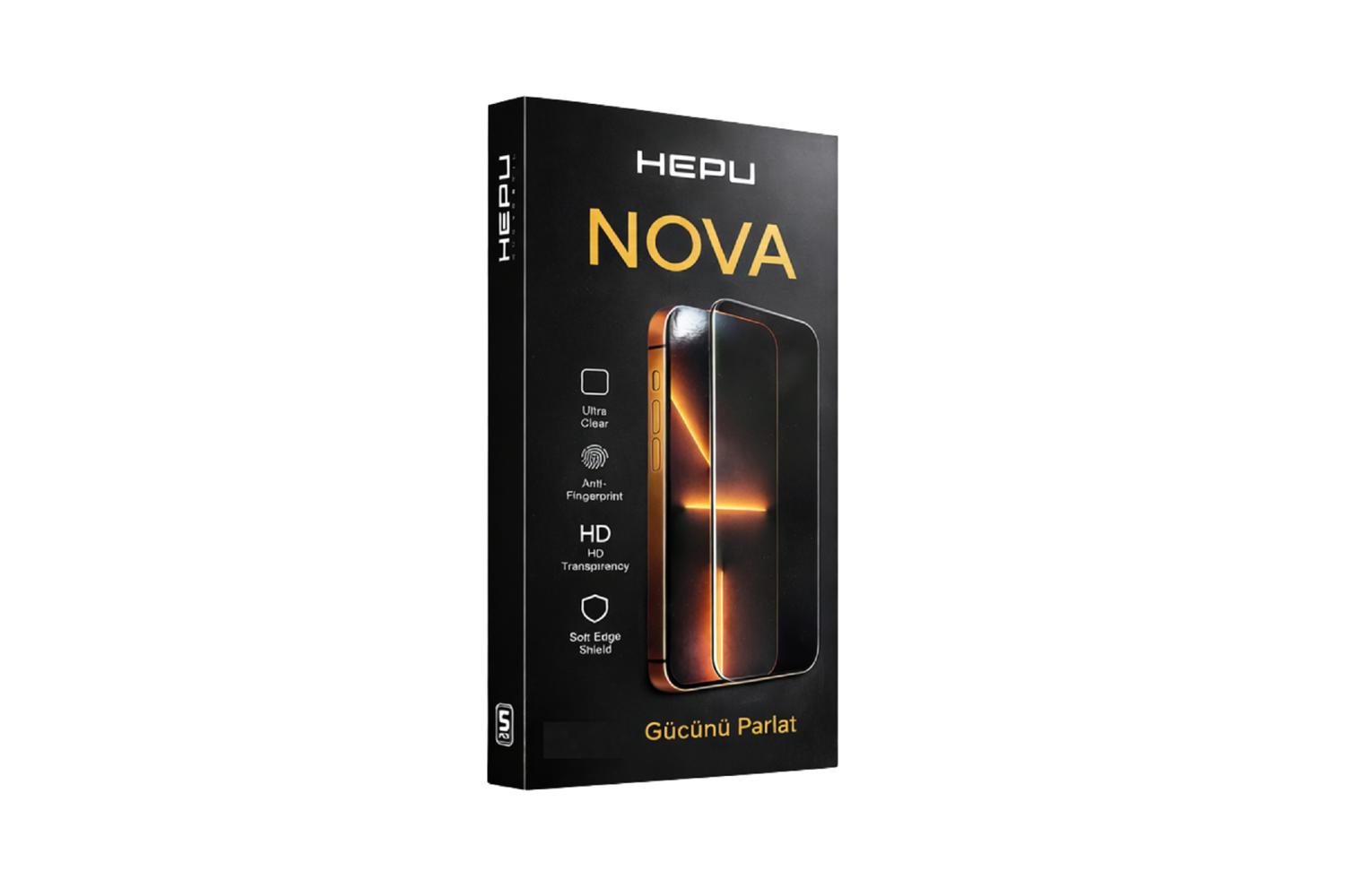 HEPU NOVA HD Clear Temperli Cam Ekran Koruyucu – iPhone 15 Pro Max Uyumlu