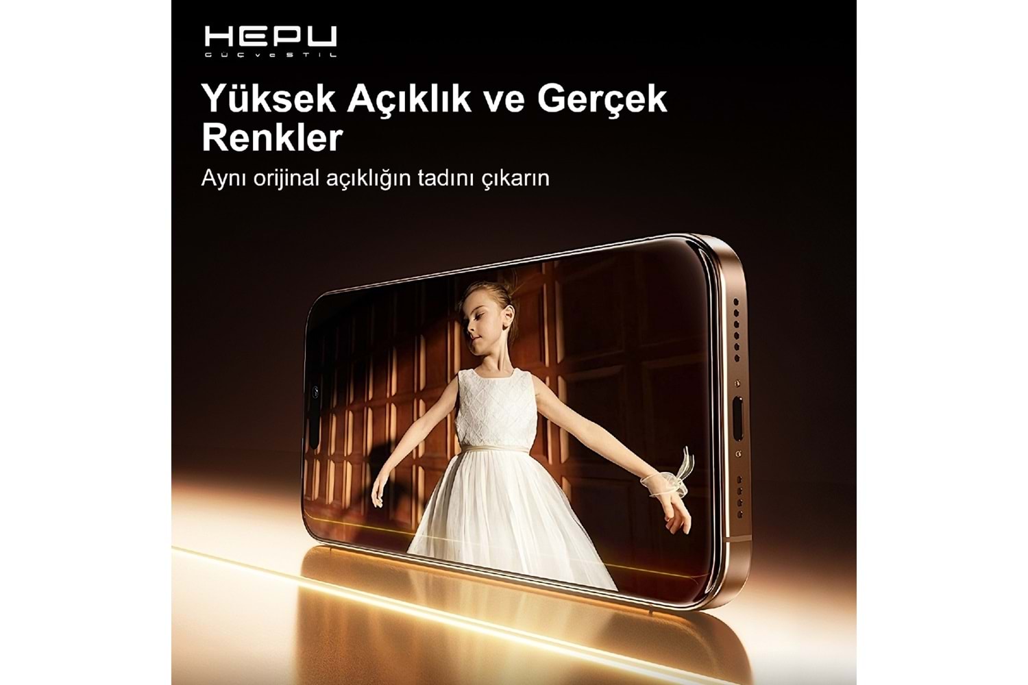 HEPU TITAN HD Clear Cam Ekran Koruyucu – iPhone 13 / 13 Pro / 14 / 16e Uyumlu