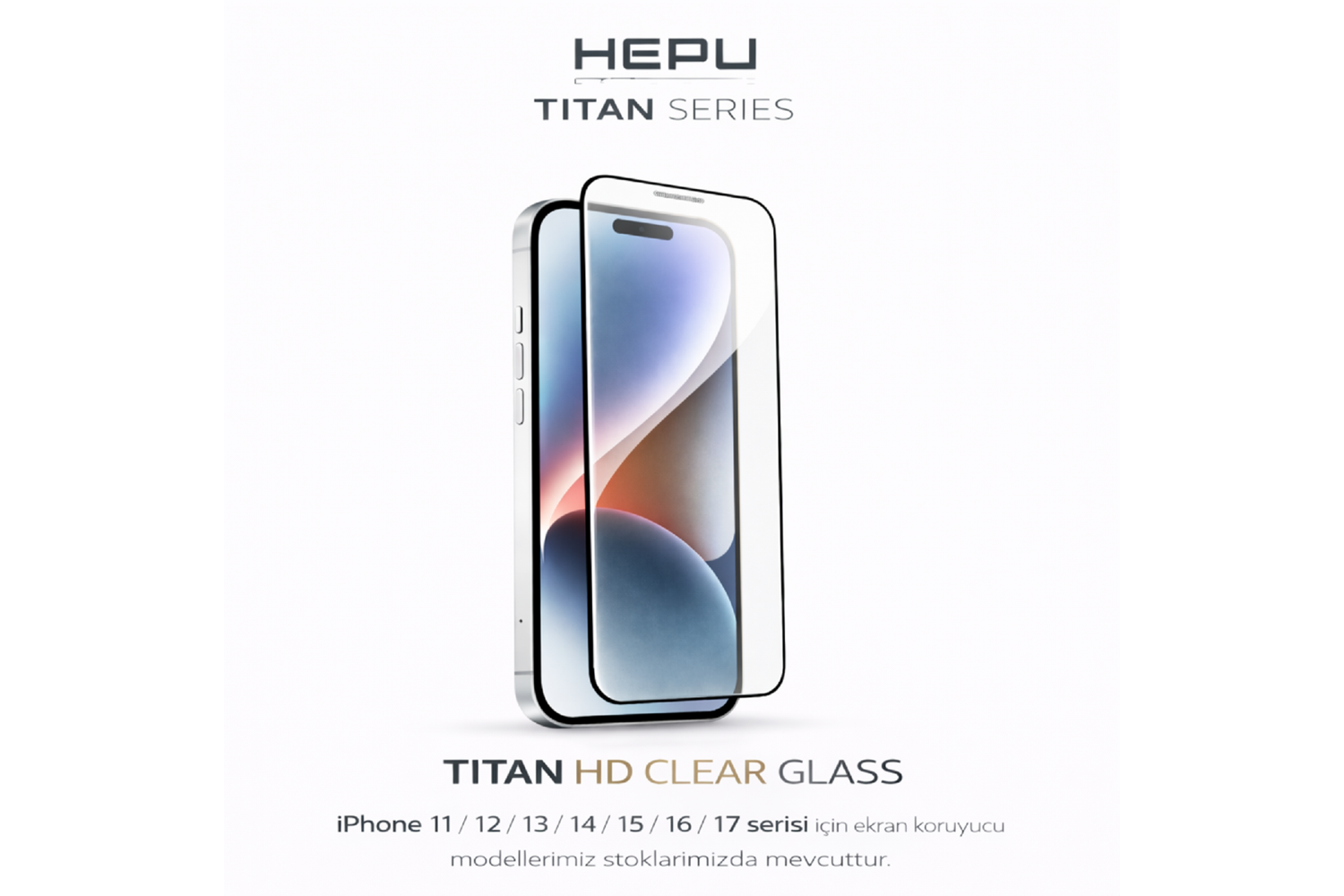 HEPU TITAN HD Clear Cam Ekran Koruyucu – iPhone 17 Pro Max Uyumlu