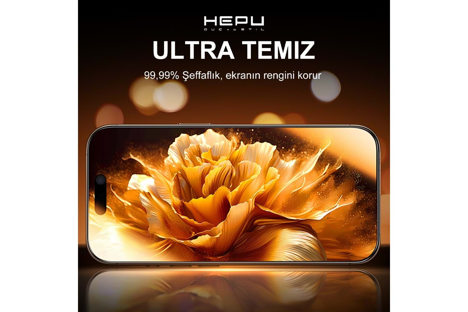 HEPU ARMOR Series Clear HD Cam Ekran Koruyucu – iPhone 16 Pro / 17 Uyumlu