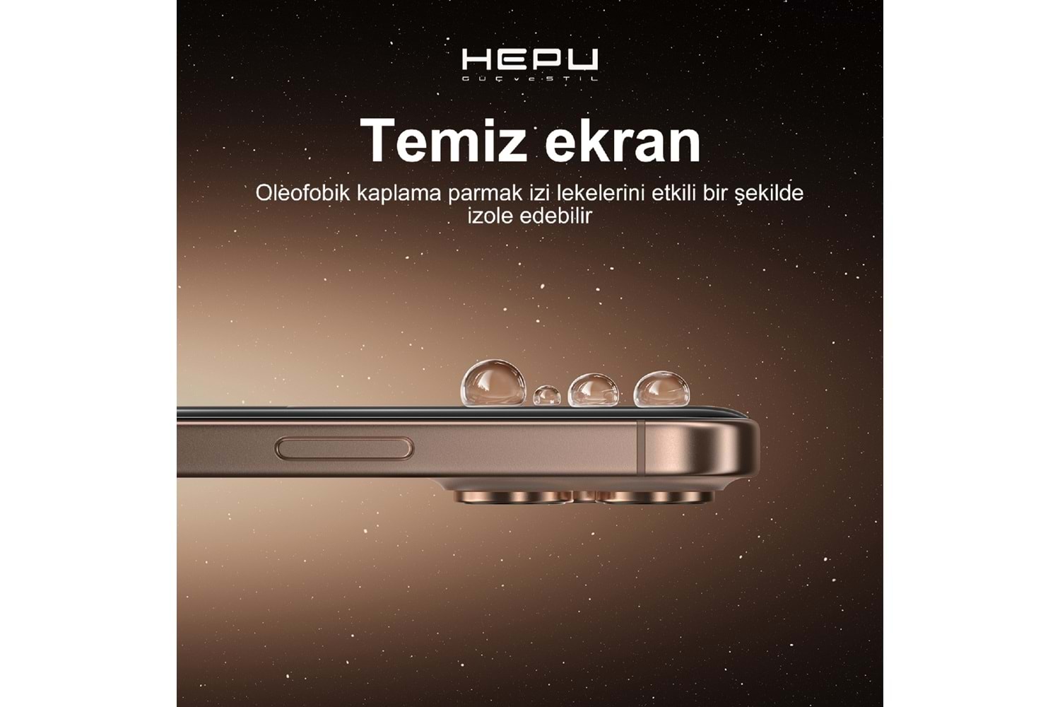 HEPU ARMOR Series Privacy Cam Ekran Koruyucu – iPhone 16 Pro Max Uyumlu