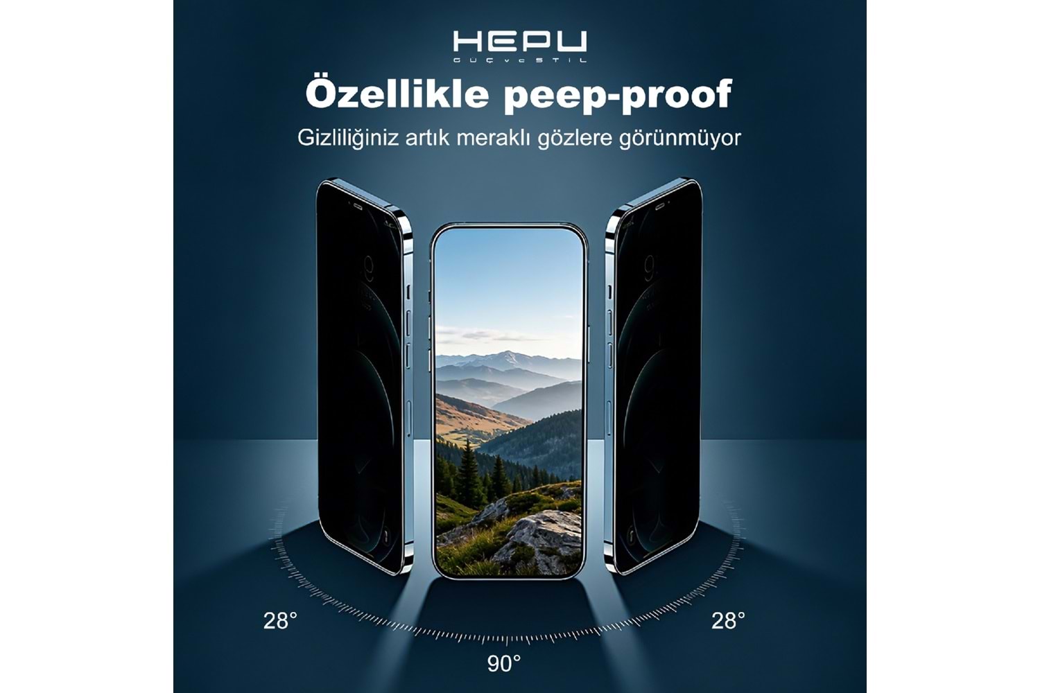 HEPU ARMOR Series Privacy Cam Ekran Koruyucu – iPhone 17 Pro Max Uyumlu