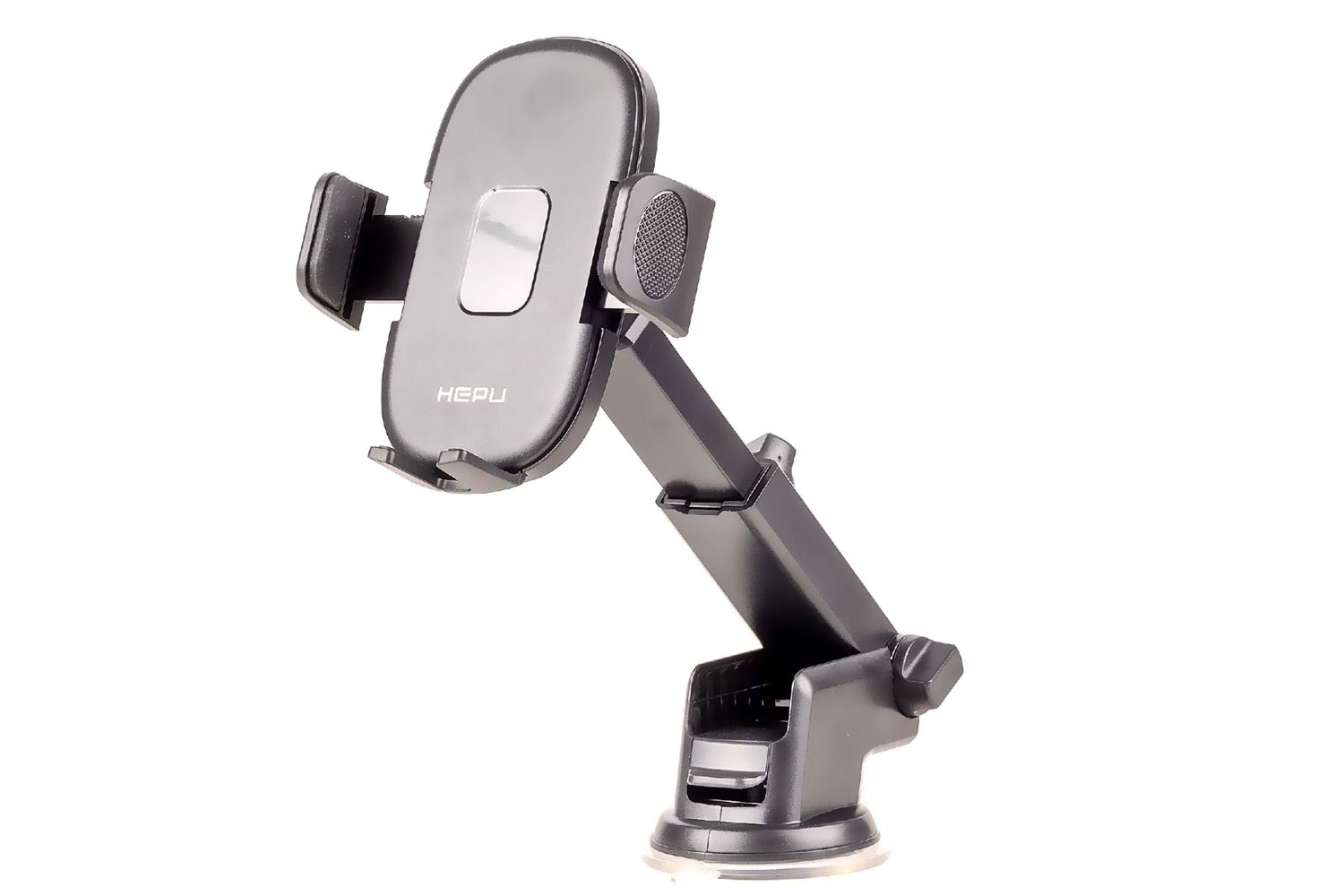HEPU HP-A31 Uzatılabilir Kollu Araç İçi Telefon Tutucu – Ayarlanabilir Kıskaçlı, Güçlü Vantuz Taban (Cam & Torpido Uyumlu)
