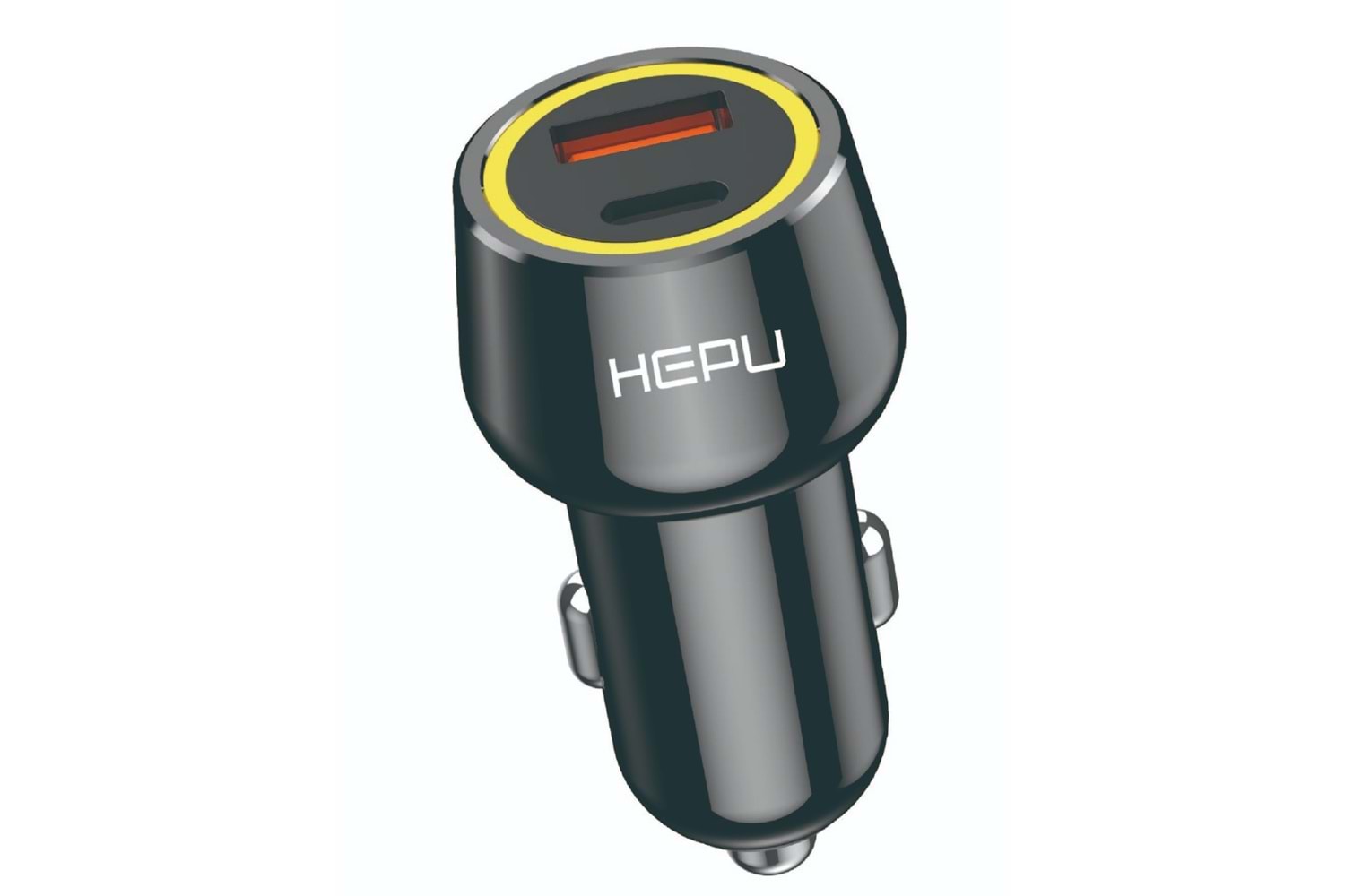 HEPU HP-783 120W Hızlı Araç Şarjı – Type-C & USB Çıkışlı Metal Gövde