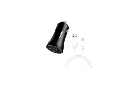 HEPU HP-779 3A QC Araç Şarj Cihazı + Micro USB Kablo – Android Uyumlu Hızlı Araç Şarjı