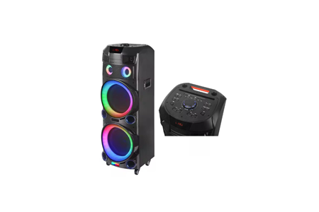 HEPU HP 910 Taşınabilir Şarjlı Bluetooth Hoparlör 80 Rms 2*10 İnc Woofer Karaoke Mikrafon