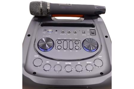 HEPU HP 939 Taşınabilir Şarjlı Bluetooth Hoparlör 80 w Rms 2*8 inc Woofer Extra Bass Karaoke Mikrafon