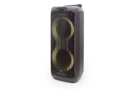 HEPU HP 940 Taşınabilir Şarjlı Bluetooth Hoparlör 80 w Rms 2*10 İnc Woofer Extra Bass Karaoke Mikrafon