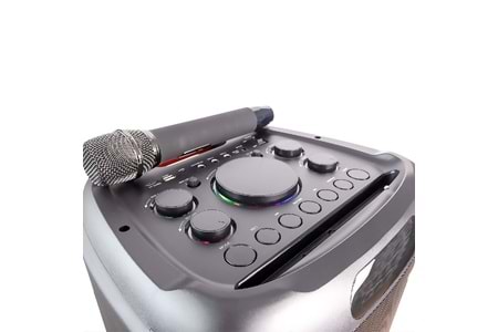 HEPU HP 940 Taşınabilir Şarjlı Bluetooth Hoparlör 80 w Rms 2*10 İnc Woofer Extra Bass Karaoke Mikrafon