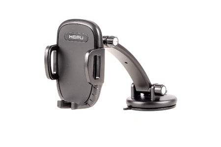 HEPU HP-A26 Uzun Kollu Araç İçi Telefon Tutucu – Vantuz Tabanlı + Torpido ve Cam Uyumlu