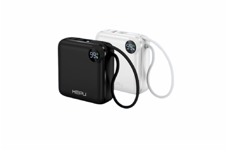 HEPU HP-A17 10.000 mAh 22.5W Hızlı Şarjlı Powerbank – Kendinden Type-C Kablolu + LED Ekranlı