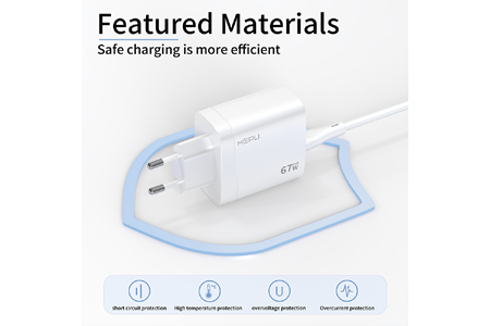  HEPU HP-C32 67W USB-C GaN Güç Adaptörü –Type-C Kablo Dahildir