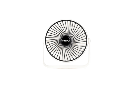 HEPU HP-F02 USB Şarjlı Sessiz Masaüstü Mini Fan – 360° Dönebilen Gövde, 3 Kademeli