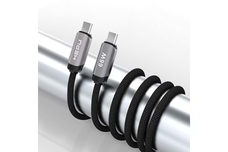 HEPU HP-501 Type-C to Type-C Kablo – 66W Turbo Hızlı Şarj, 1 Metre