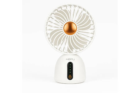 HEPU HP-F07 USB Şarjlı Sessiz Masaüstü Mini Fan – 360° Ayarlanabilir Gövde