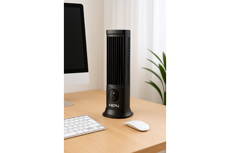 HEPU HP-F21 USB Şarjlı Sessiz Kule Tipi Masaüstü Mini Fan – 3 Kademeli