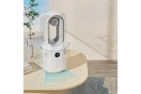 HEPU HP-F29 Sessiz Pervanesiz 360° Döner USB Şarjlı Masaüstü Fan – Bluetooth Hoparlörlü, Gece Lambalı, 3'ü 1 Arada Akıllı Tasarım