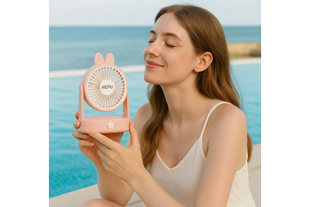 HEPU HP-F09 USB Şarjlı Sessiz Masaüstü Mini Fan