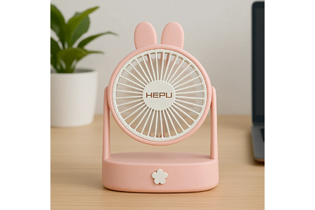 HEPU HP-F09 USB Şarjlı Sessiz Masaüstü Mini Fan