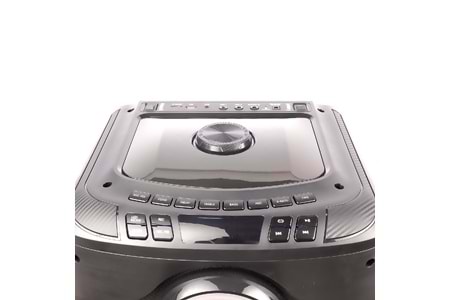 HEPU HP-922 RGB Işıklı Tekerlekli Partybox Hoparlör – 80W Güç + 2 Kablosuz Mikrofon + Kumandalı