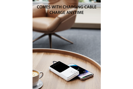 HEPU HP969 10.000 mAh Powerbank – Kendinden Type-C, iOS & Micro USB Kablolu + 1to5 Çoklu Çıkış