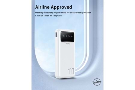 HEPU HP986 10.000 mAh Powerbank – Kendinden Type-C, iOS & Micro USB Kablolu + LED Göstergeli + 1to5 Çoklu Çıkış