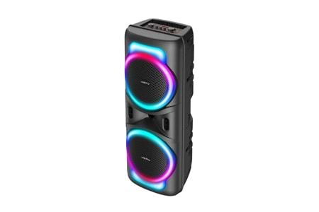 HEPU HP-118 Partybox Bluetooth Hoparlör – 2×8” Hoparlör, 15W Güç, RGB Işık, TWS Destekli
