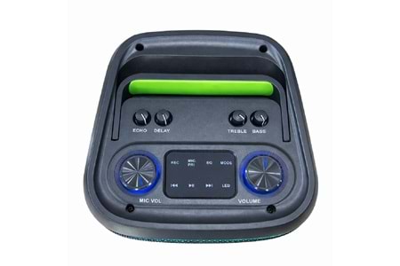 HEPU HP-S60 Partybox Bluetooth Hoparlör – 2×6.5” Hoparlör, 30W Güç RGB Işık