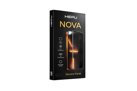 HEPU NOVA HD Clear Temperli Cam Ekran Koruyucu – iPhone 15 Pro Max Uyumlu