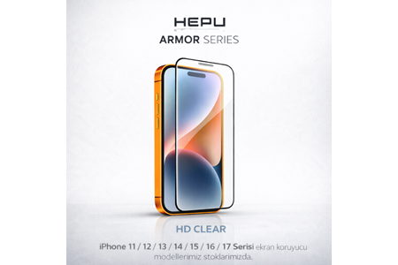 HEPU ARMOR Series Clear HD Cam Ekran Koruyucu – iPhone 16 Pro Max Uyumlu