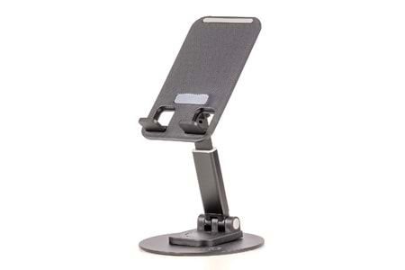 HEPU HP-A10 Masaüstü Metal Telefon Standı – Ayarlanabilir, Katlanabilir, Kaymaz Tabanlı