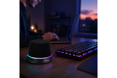 HEPU HP-MS01 Siyah Armor Manyetik Bluetooth Hoparlör – 5W Ses Çıkışı, Bluetooth 5.3, TWS Destekli
