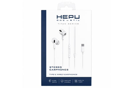 HEPU HP-TK01 Titan Series Type-C Kablolu Kulak İçi Kulaklık – Stereo Ses, Mikrofonlu