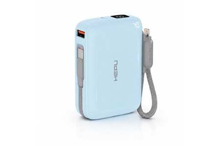 HEPU HP-AP03B Armor Powerbank – 10.000 mAh, Type-C, Lightning ve USB-A Çıkışlı, Hızlı Şarj Destekli