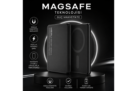 HEPU HP-AP07 Armor MagSafe Powerbank – 10.000 mAh, Manyetik Kablosuz Şarj, Hızlı Şarj Destekli